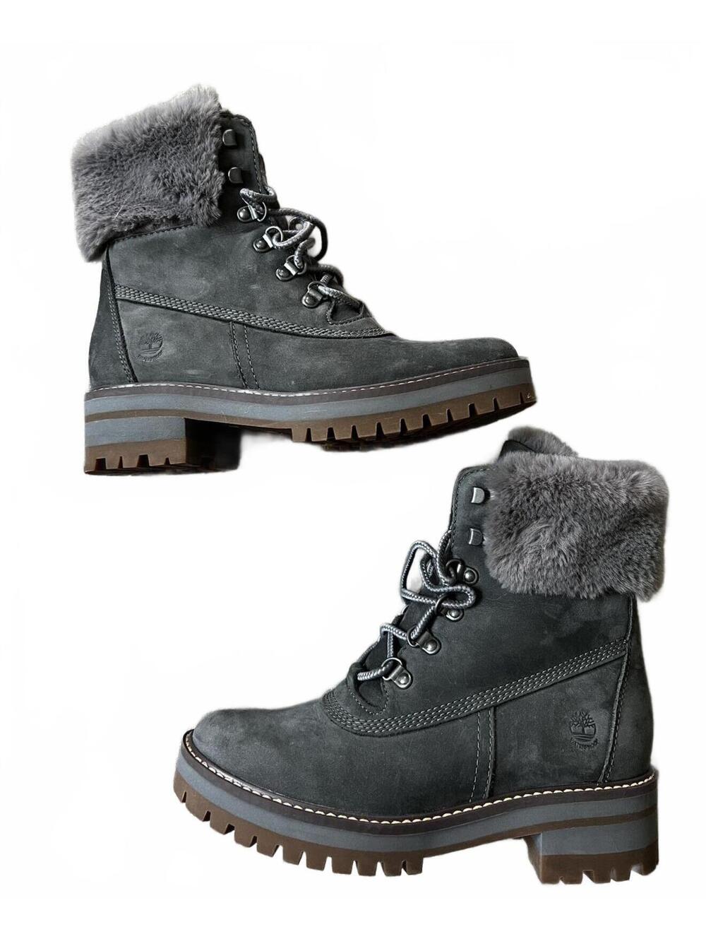 NEW Timberland Courmayeur Valley 6" Waterproof Faux Fur Boots Women's size 8